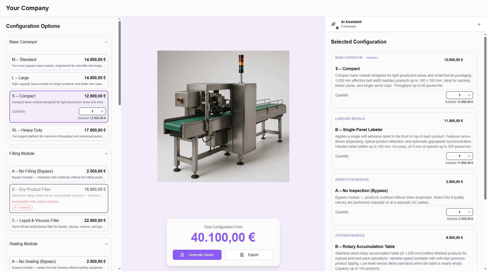 B2B Manufacturing generated demo preview